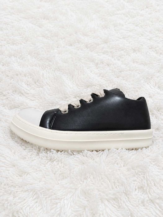 Rick Owens Jumbo Laces Low Negru/Alb – Mărimi 42, 43, 44