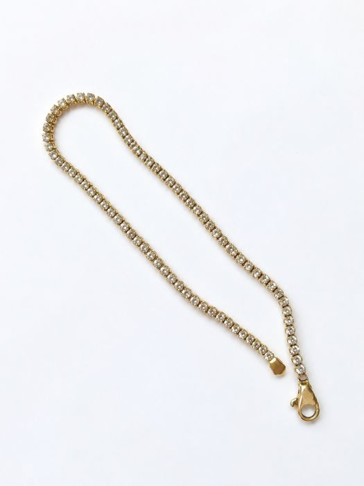 Brățară tennis aur 14K cu zirconia- purtata rar