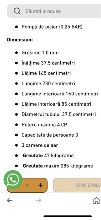 Barca gonflabila Raptor
