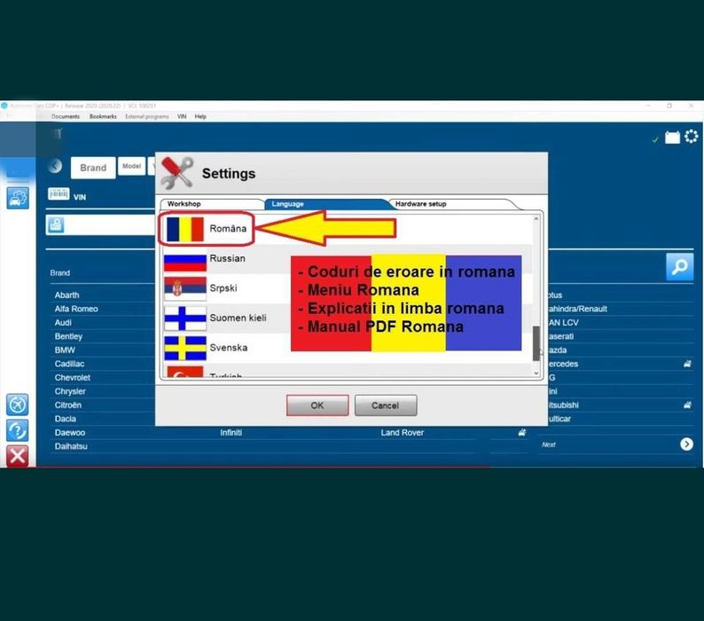 Kit Tester Auto Auto LAPTOP INCLUD Multimarca Bluetooth 12/24V