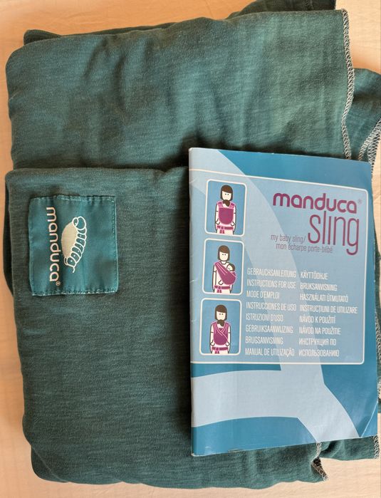 Manduca Sling verde - Sistem de purtare bebelusi din material elastic
