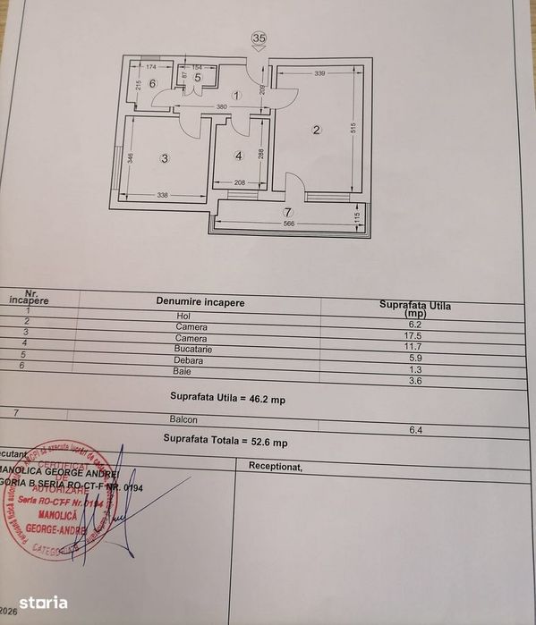 Apartament 2 camere  Tomis Nord Tic Tac 85000 euro