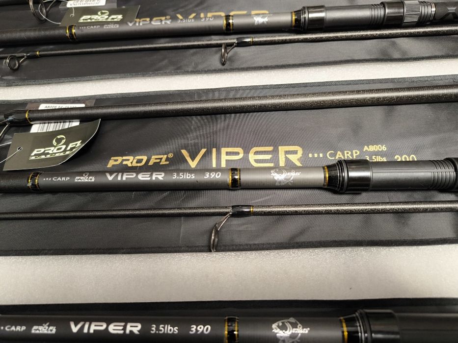 SET 4 Lansete Crap FL VIPER 3.90m 3.5 LBS 3 tronsoane Super Slim