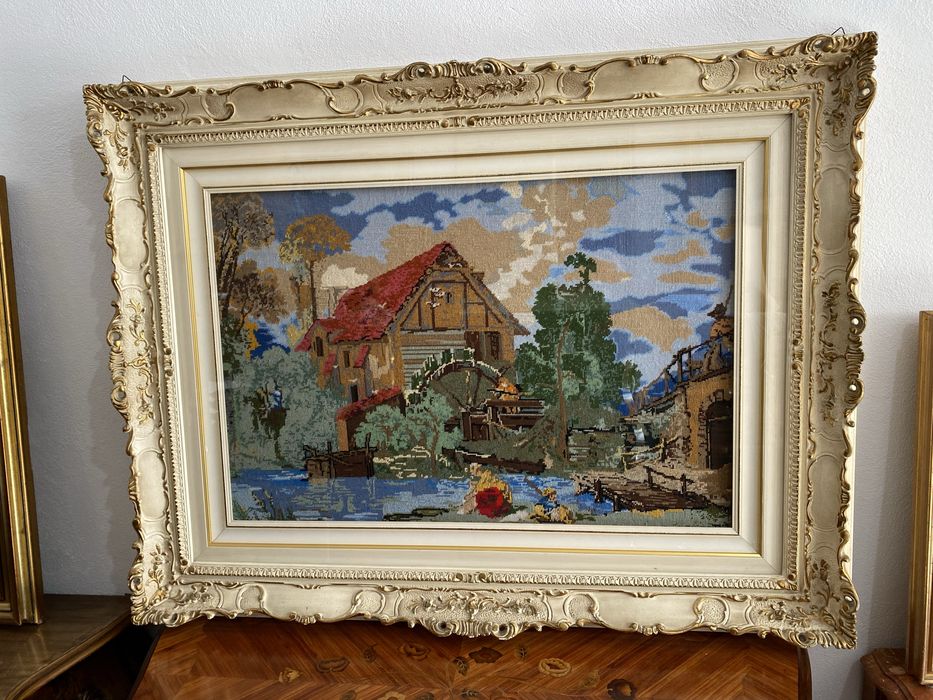 Tablou Mare Goblen Vintage Rama Lemn Baroc