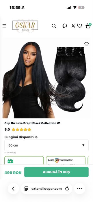 Vând extensii din par natural clip on