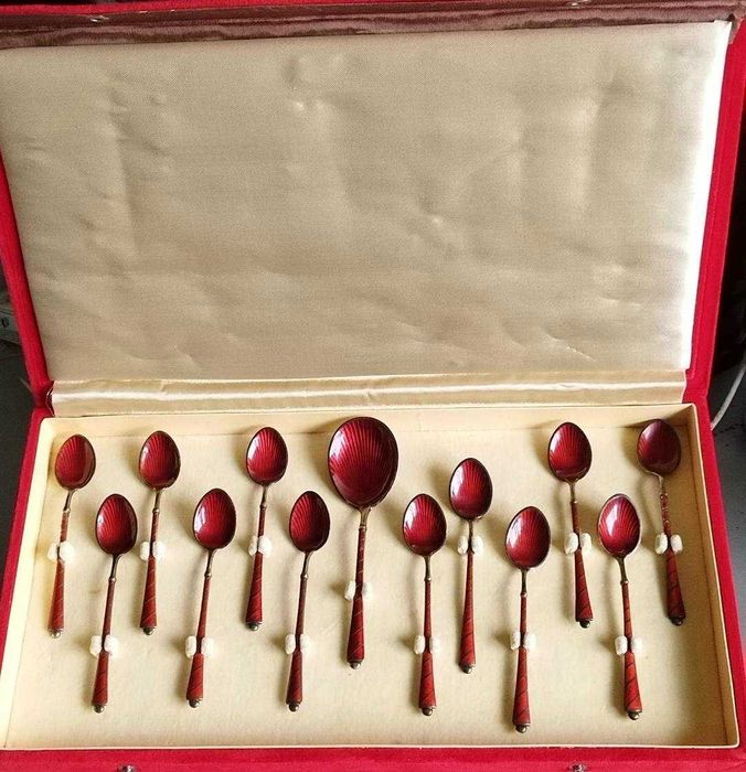 Cutie, set tacamuri argint 925S Danemarca