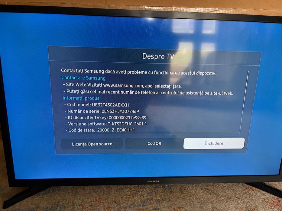Smart TV Samsung T4300 de 80 inch in cutie doar probat.