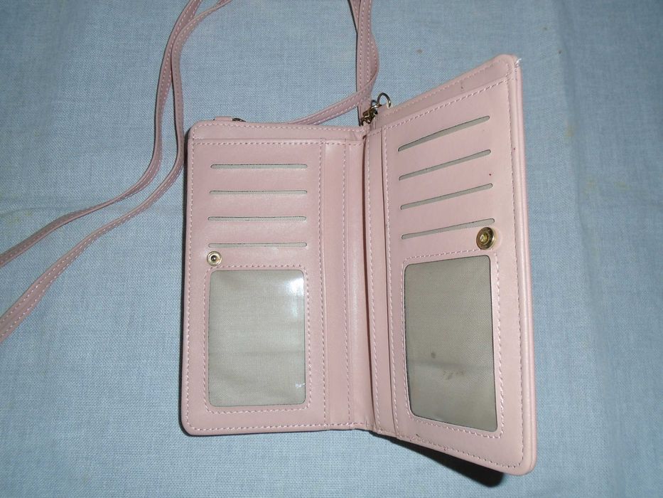 Posete dama visiniu  + portmoneu roz pt telefon
