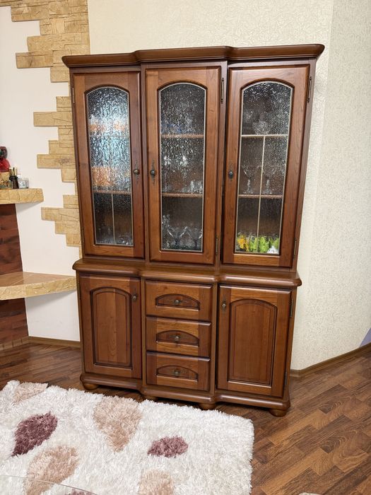 Витрина - стеклянная дерево Дуб натуральный