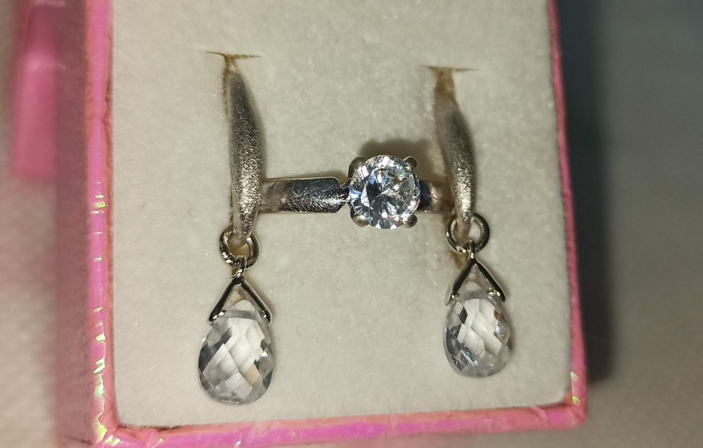 Set bijuterii din argint pietre Swarovski