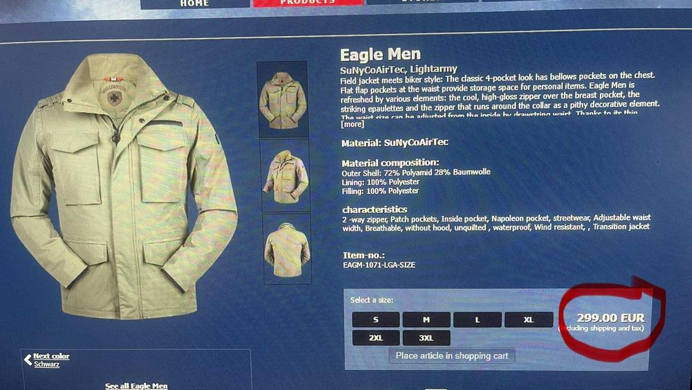 Wellensteyn Eagle оригинално мъжко яке XL размер 300 евро