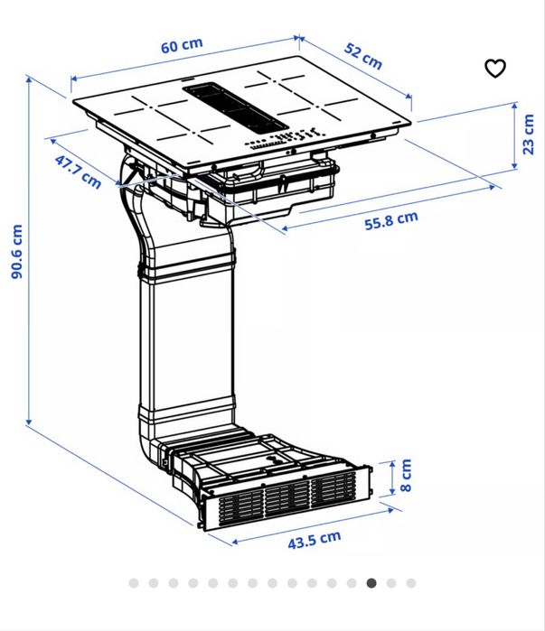 Vând plită iducție cu hotă integrată