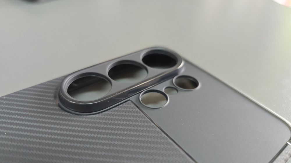 Силиконов гръб карбон за Samsung S26 Ultra кейс със защита на камерата