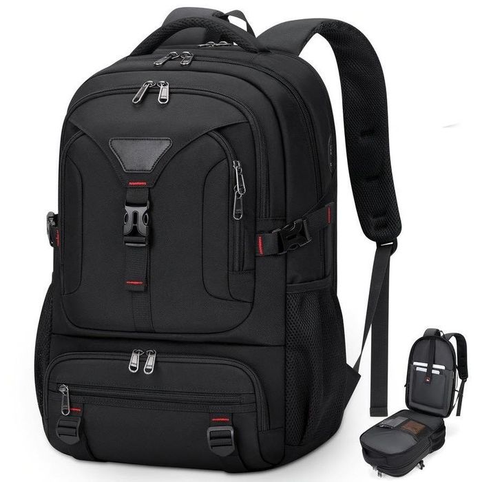 Rucsac laptop 17.3” 50L: mare, compartiment mâncare, travel & business