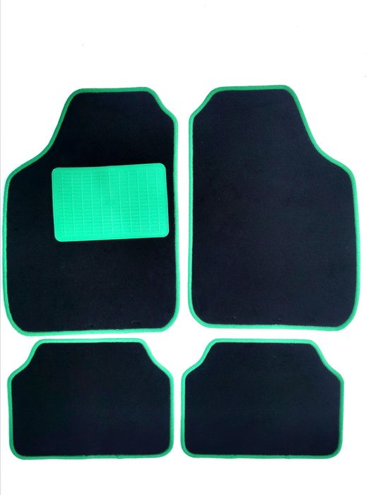 Covorașe mocheta universale negru+verde