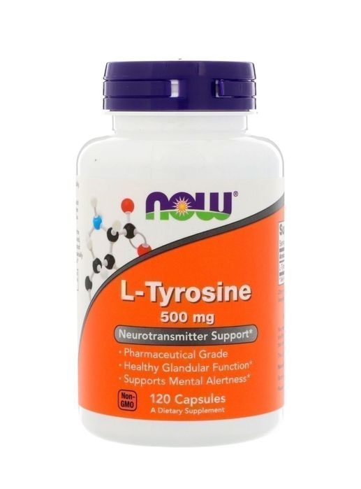 Now Foods, L-тирозин, 500 мг, 120 капсул.