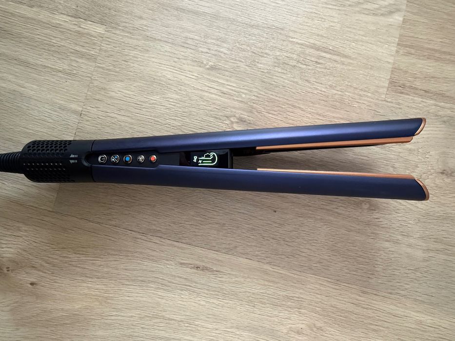 Aparat de indreptat parul DYSON Airstrait  408215-01, 140 grade, LCD, Albastru de Prusia