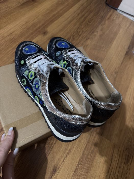 Кроссовки кожаные синие 38 размер