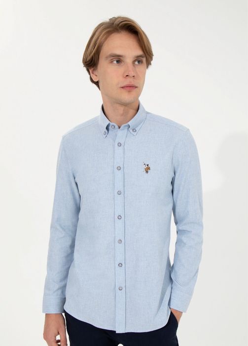 Голубая рубашка U.S. Polo Assn Оригинал
