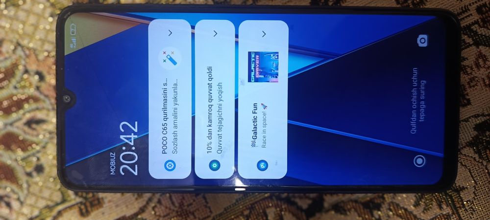Poco C65 256gb  karobka dakumenti yo'q sastayanisi alo darajada