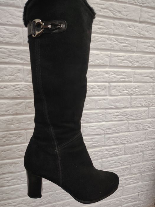 Сапоги зимние замша