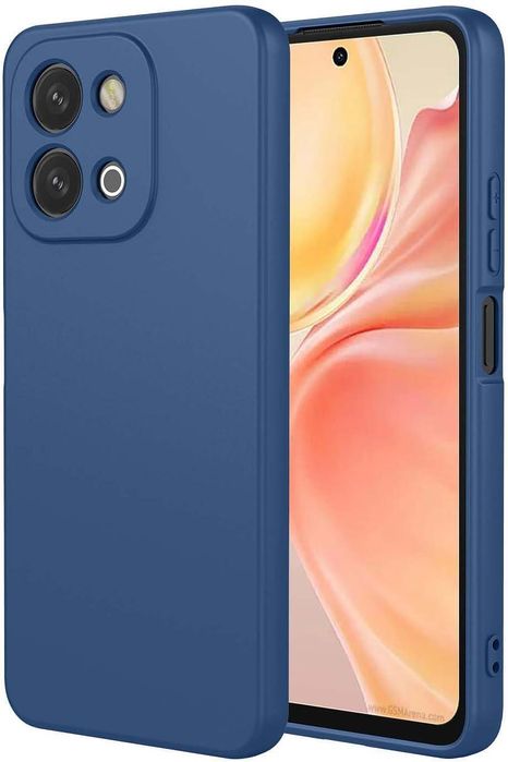 Матов силиконов кейс за xiaomi redmi 15c - тъмно син