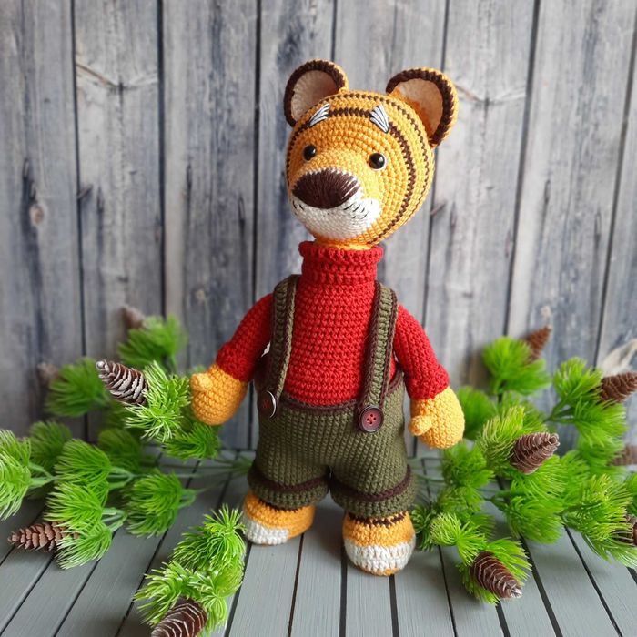 Игрушка Тигр ручной работы