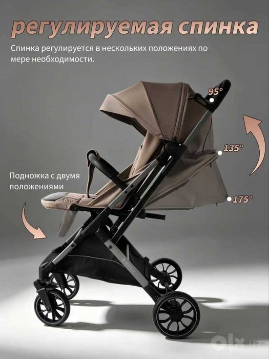 Легкая маневранная прогулочная коляска чемодан  Коляска в самолёт