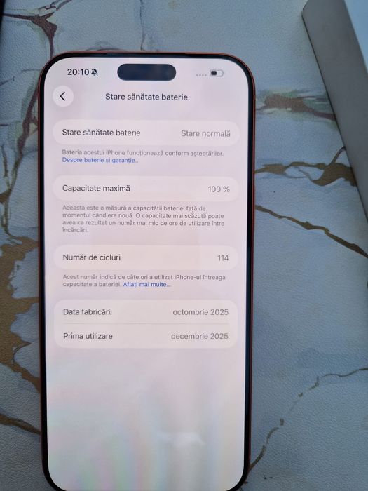 Vand iphone 17 Pro Max  Cosmic Orange _impecabil_baterie 100%_plus factura