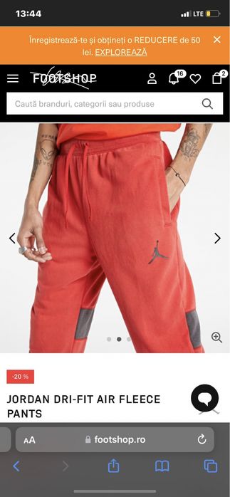 pantaloni jordan rosu