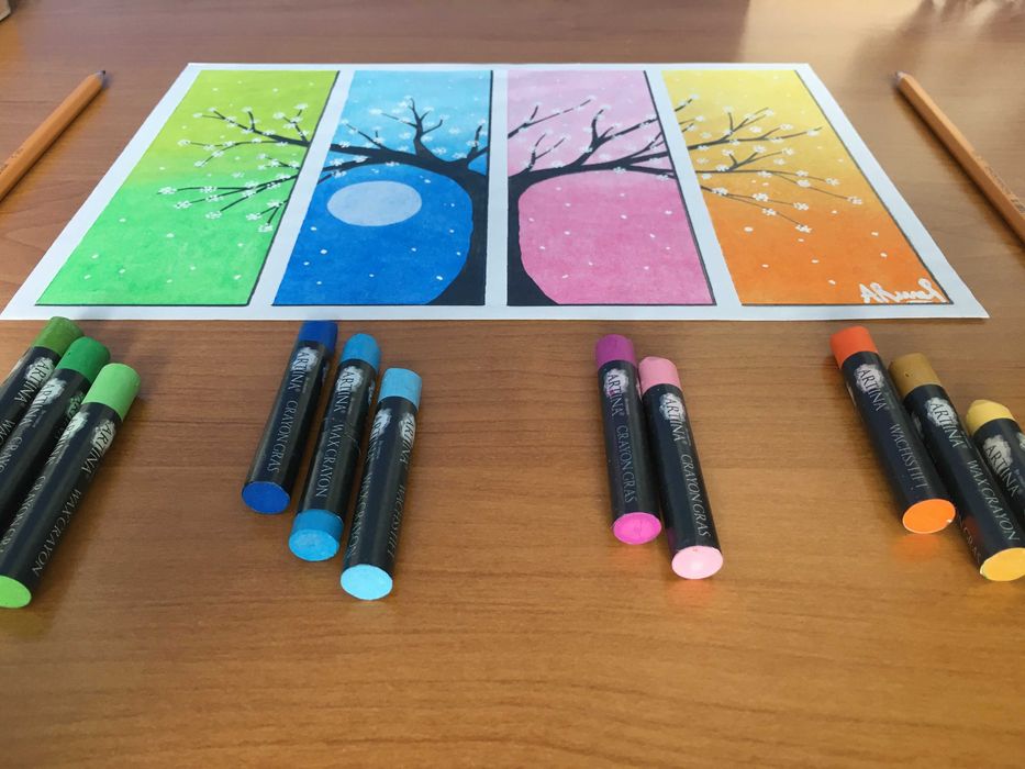 Картина маслени пастели 21х30 см