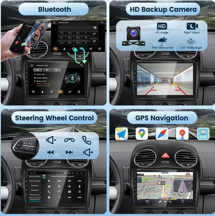Мултимедия за Volkswagen Beetle Навигация Android Двоен дин плеър 2DIN