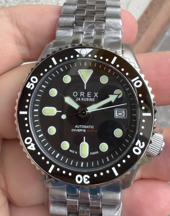 OREX 21 Rubis Made in Romania mecanism japonez Automat Citizen Miyota 8215 Diver 200 m Geam Safir 41 mm
