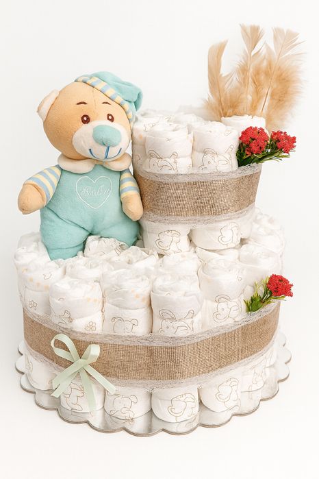 Мотор от памперси - Торта от памперси