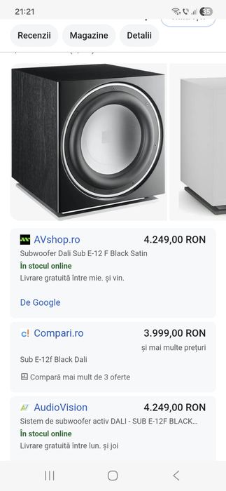Dali Sub E12F Subwoofer Activ Top