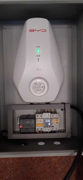 Установка чарджер зарядка на электромобиль