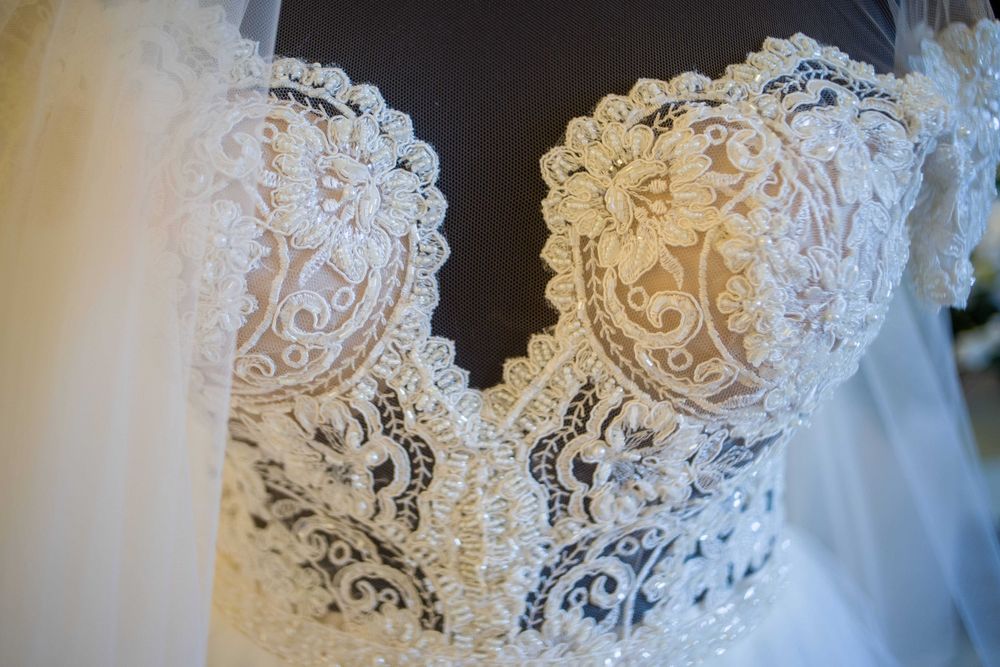 Rochie de mireasă Maya Fashion, mărimea XS/S, cu voal și diademă