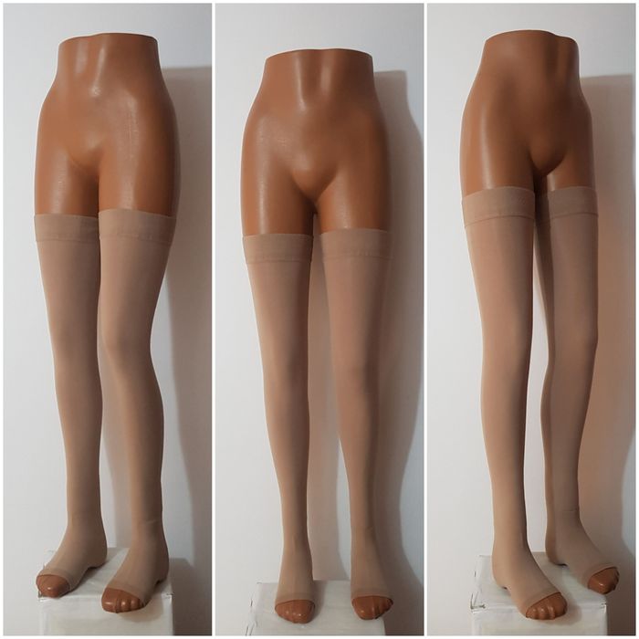 Ciorapi compresivi MEDIVEN PLUS, Nr. 4 sau L, CCL 2 bej Long unisex