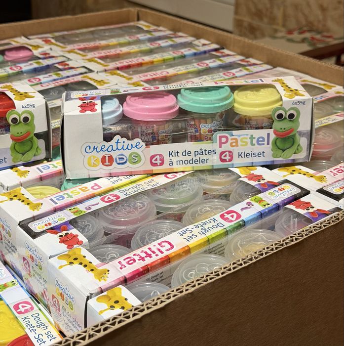 Set plastilină pentru copii Creative Kids – 4 culori