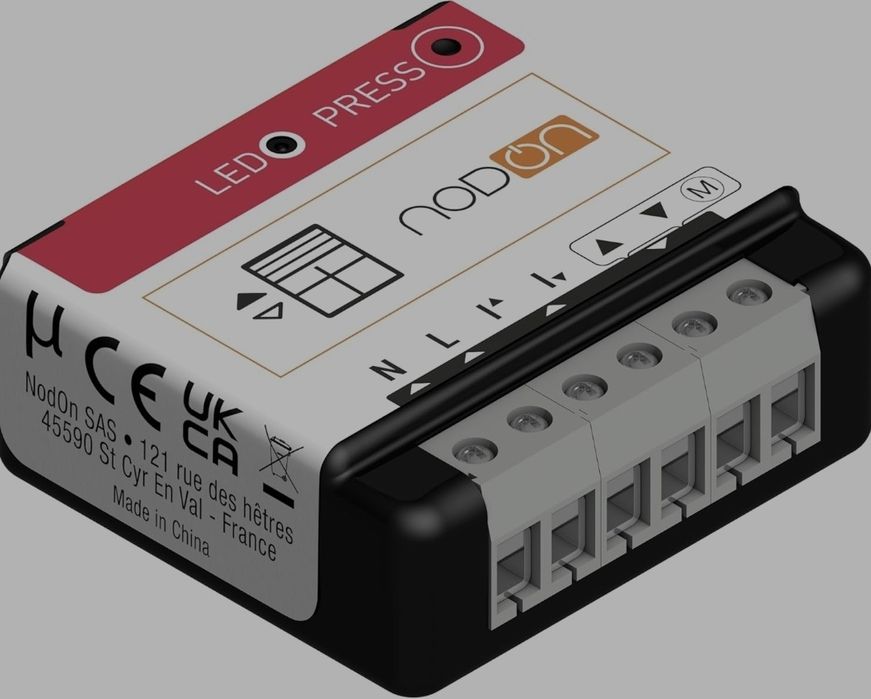 Modul releu inteligent NODON Zigbee pentru automatizare electrică, alb