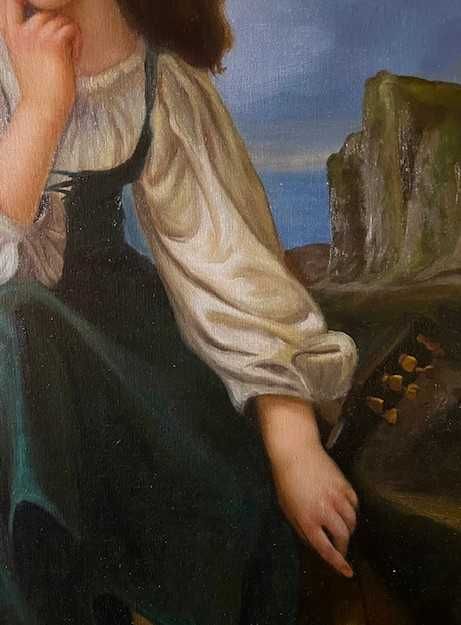 "ICONICA" SUPERB! Tabl0u VECHI, ul/cart. semn. cca70x60