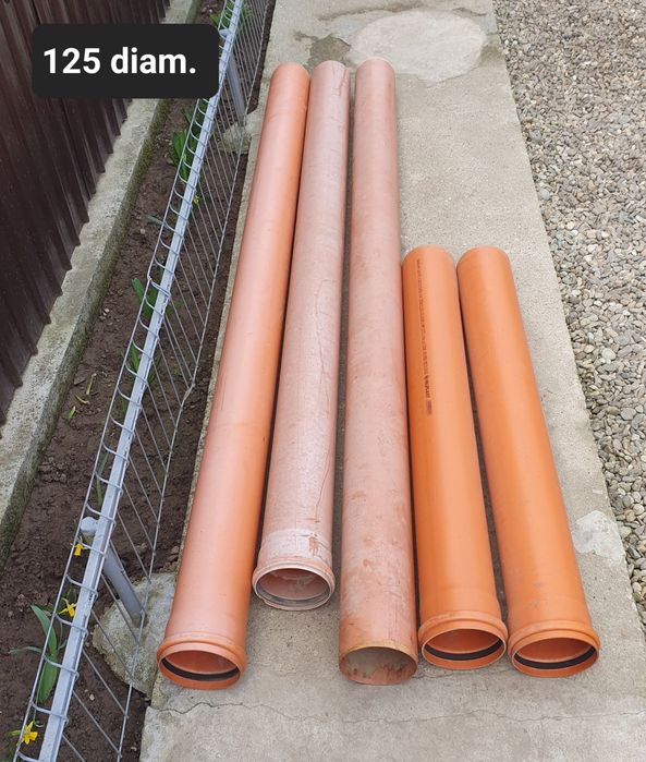 Tevi PVC canalizare 125 diam.