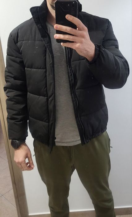 geaca puf zara matlasata boxy fit marime M purtata