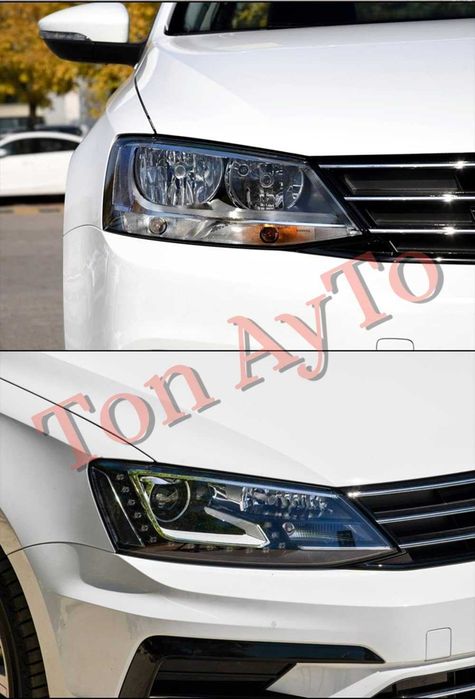 Стъкла Капаци Фар Джета Volkswagen Jetta Sagitar МК6 2011-2018 Префейслифт Фейслифт Pre-Facelift & Facelift Комплект