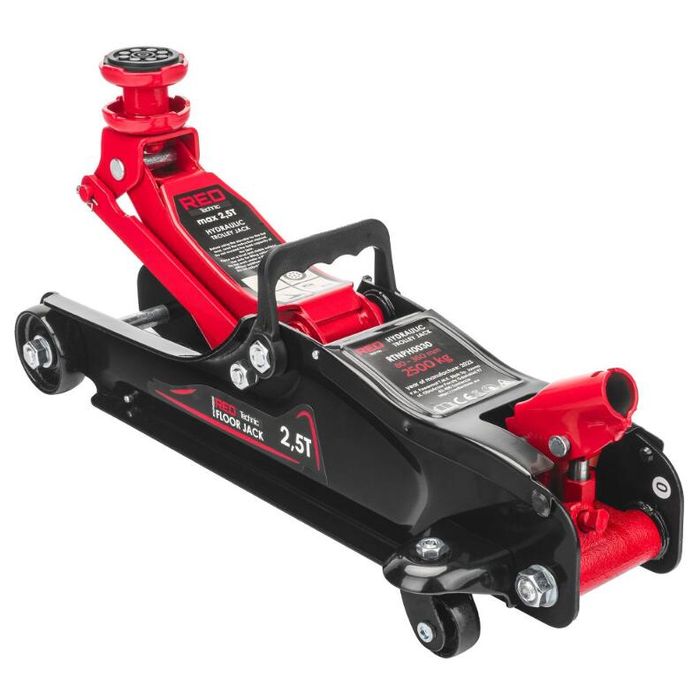 Cric hidraulic tip crocodil 2.5 tone, cu garda joasa, 85 mm-360mm, Red