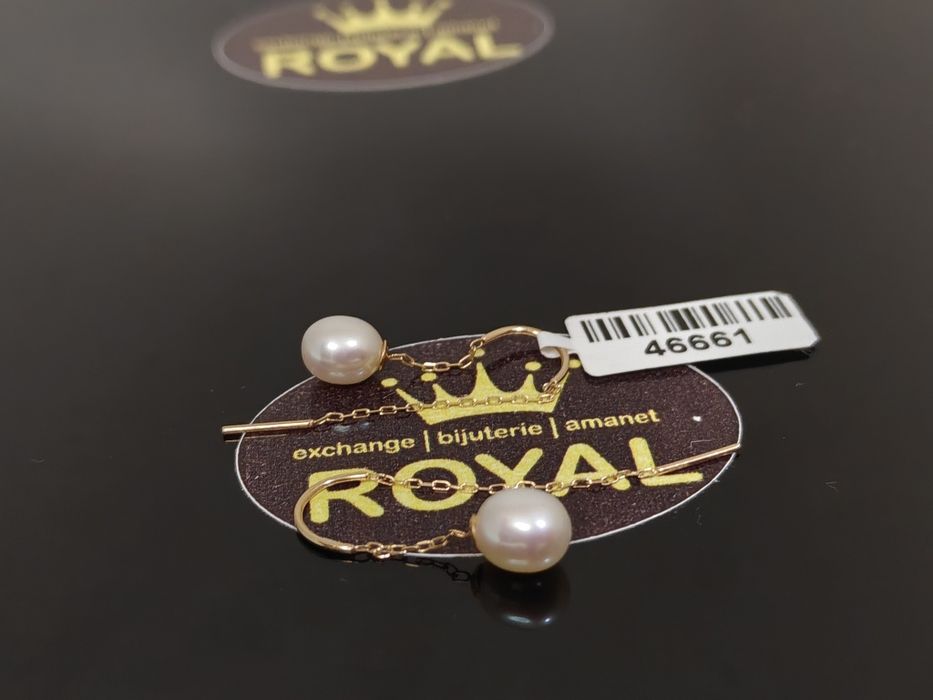 Bijuteria Royal: Cercei aur 14k/1.19 gr