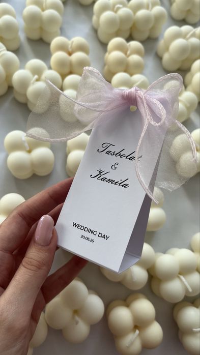 Свечи и декор бонбоньерки тойбастар