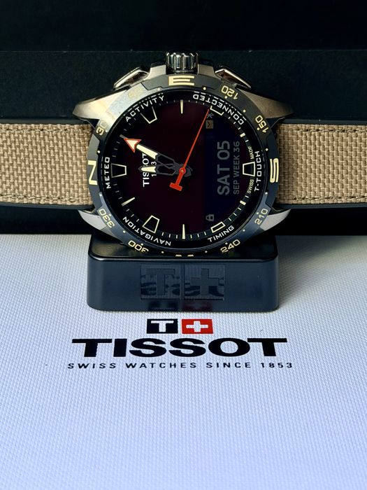 Tissot T-Touch Connect Solar Titanium 47.5 mm – Full Set + curea piele nouă