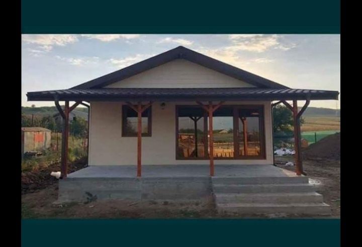 Cabana A-Frame  ,sau casa pe structura metalica