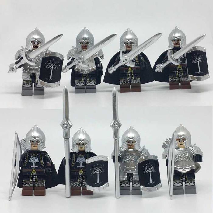 Set 8 Minifigurine tip Lego Lord of the Rings cu soldati din Gondor